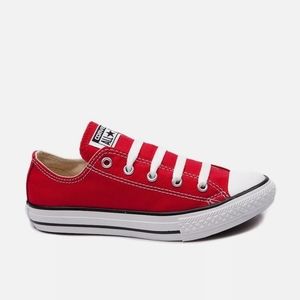 NEW CONVERSE All Star Chuck Taylor Low Top Red YOUTH 3J236 Size 12.5 NEW